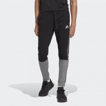 بنطلون اديداس ايسينشيال فرينش تيري للرجال لون أسود-adidas Mens' Essentials Mélange French Terry Pants-Black