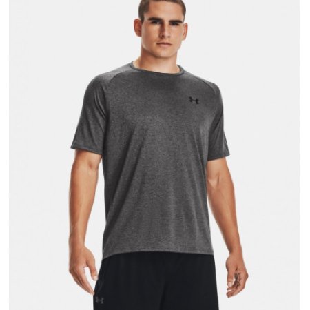 Under Armour Men's UA Tech 2.0 Short Sleeve T-Shirt- تيشيرت اندر ارمور تيك 2.0 للرجال لون رمادي